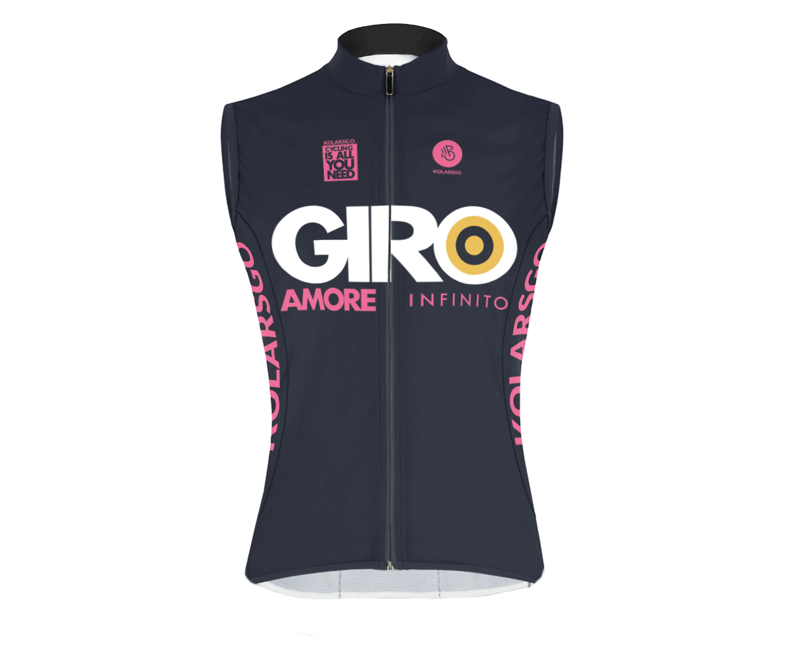 Cycling jersey without sleeves Giro Dark Blue
