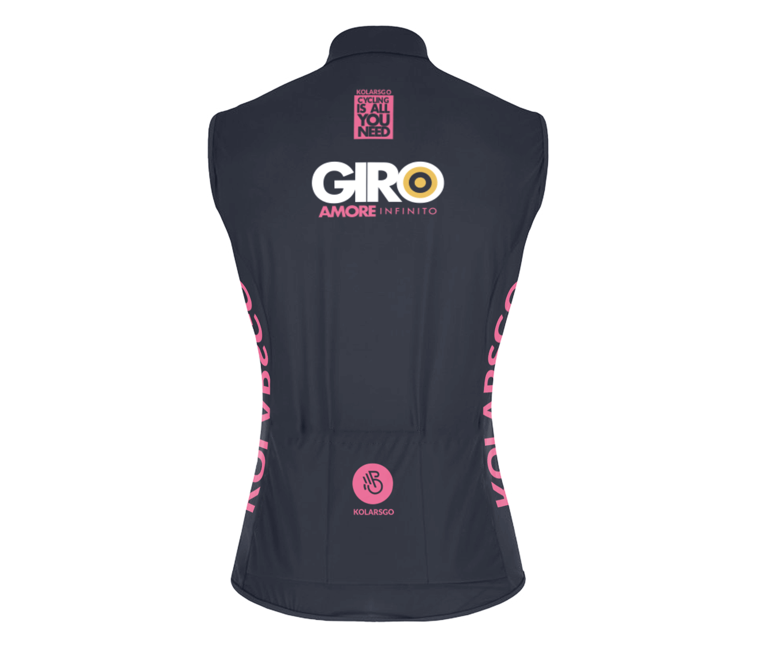 Cycling jersey without sleeves Giro Dark Blue