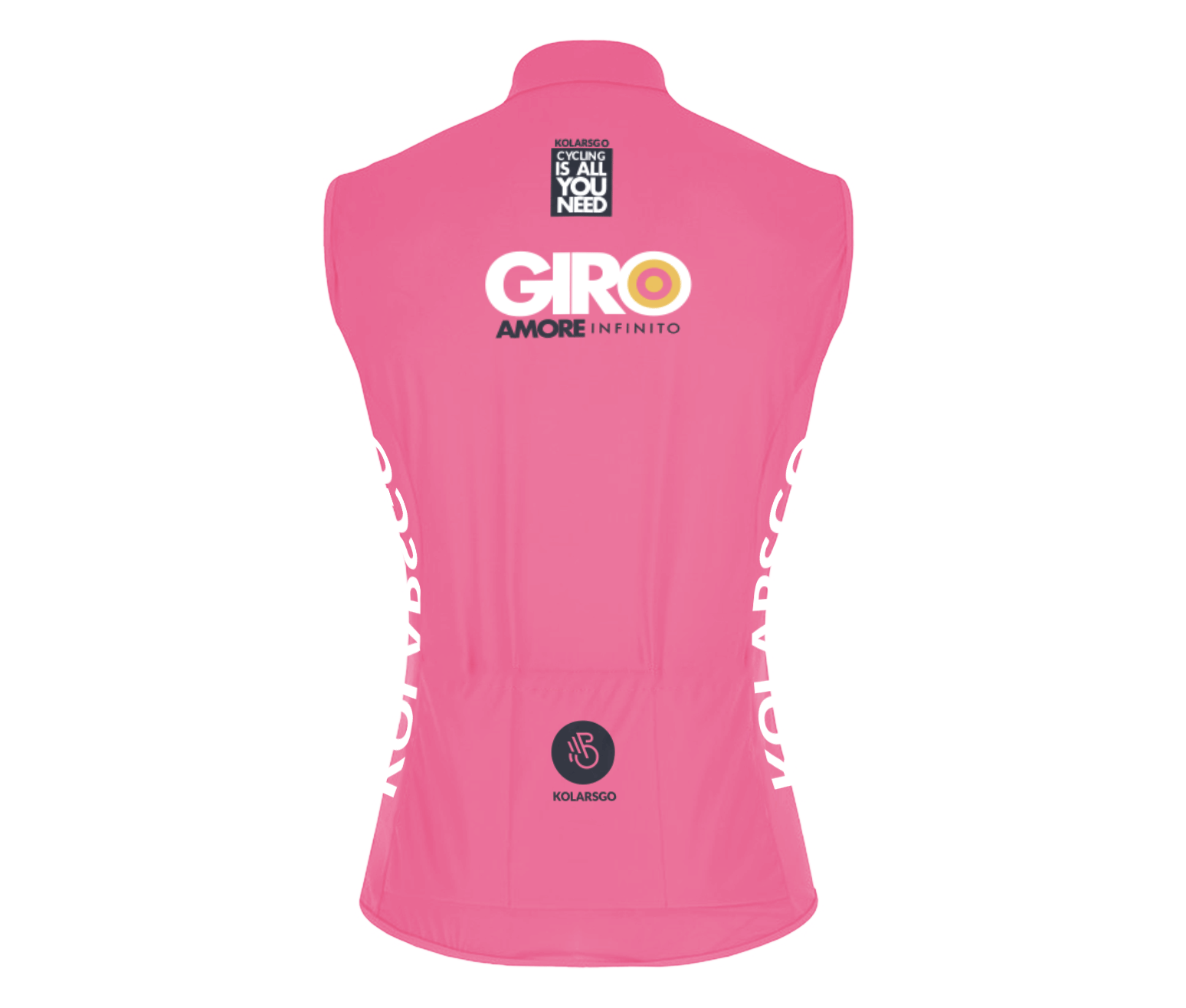 Cycling jersey without sleeves Giro Pink image 2